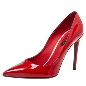 Louis Vuitton red patent leather shoes